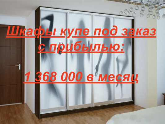 Бизнес на продаже корпусной мебели с оборотом 10 000 000 рублей в месяц 2