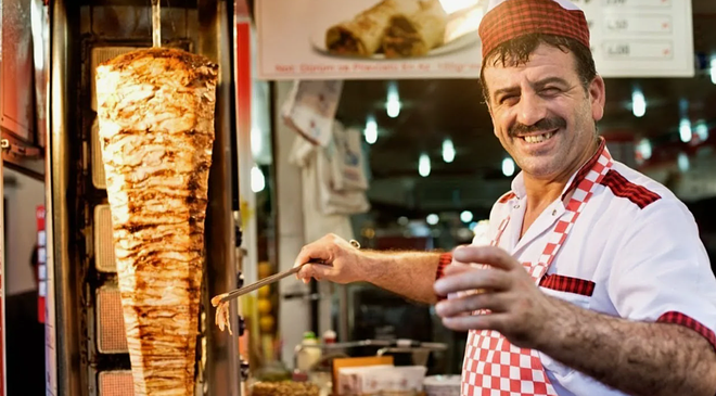 Шаурма у пивного бара